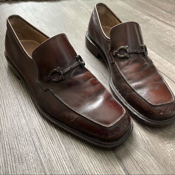 Salvatore Ferragamo Brown Leather Loafers main image 8